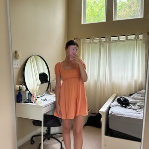 Orange babydoll dress